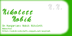nikolett nobik business card